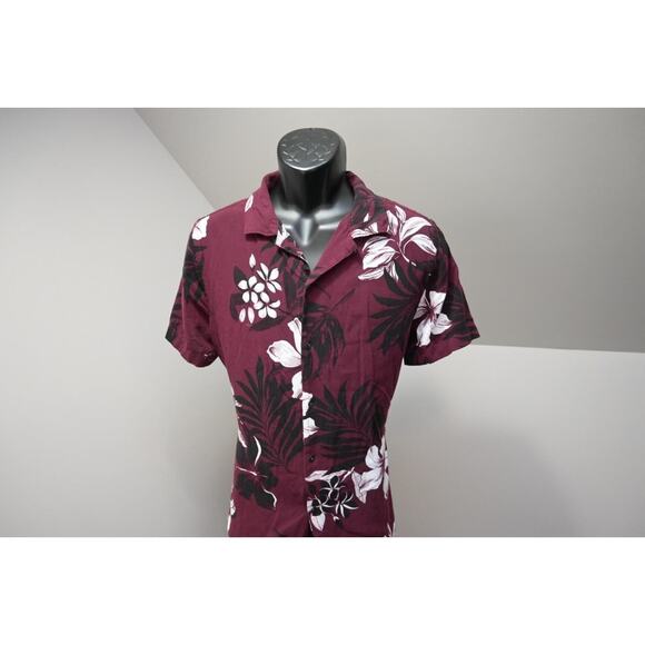 Express Rayon Hawaiian Shirt Button Up Floral Short Sleeve Mens Sz Medium - Picture 1 of 8